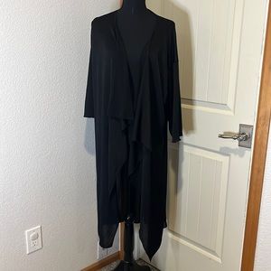 Sheer black Lularoe long open cardigan